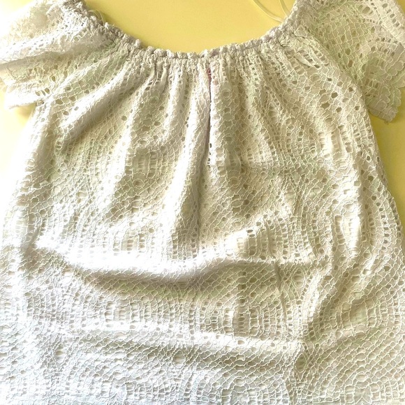 Lilly Pulitzer Off The Shoulder Eyelet Top Size M - Picture 5 of 7